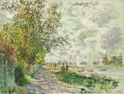 The Riverbank at Gennevilliers, c.1875 by Claude Monet